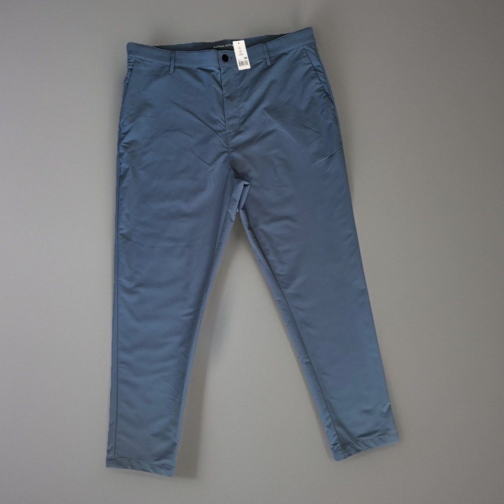 NWT Banana Republic Tech Performance Pants Blue Mens Size 40x32